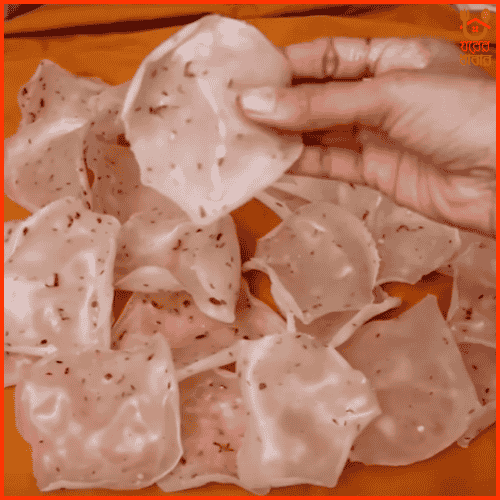 কাঁচা চালের পাপড় | Raw Rice Papad